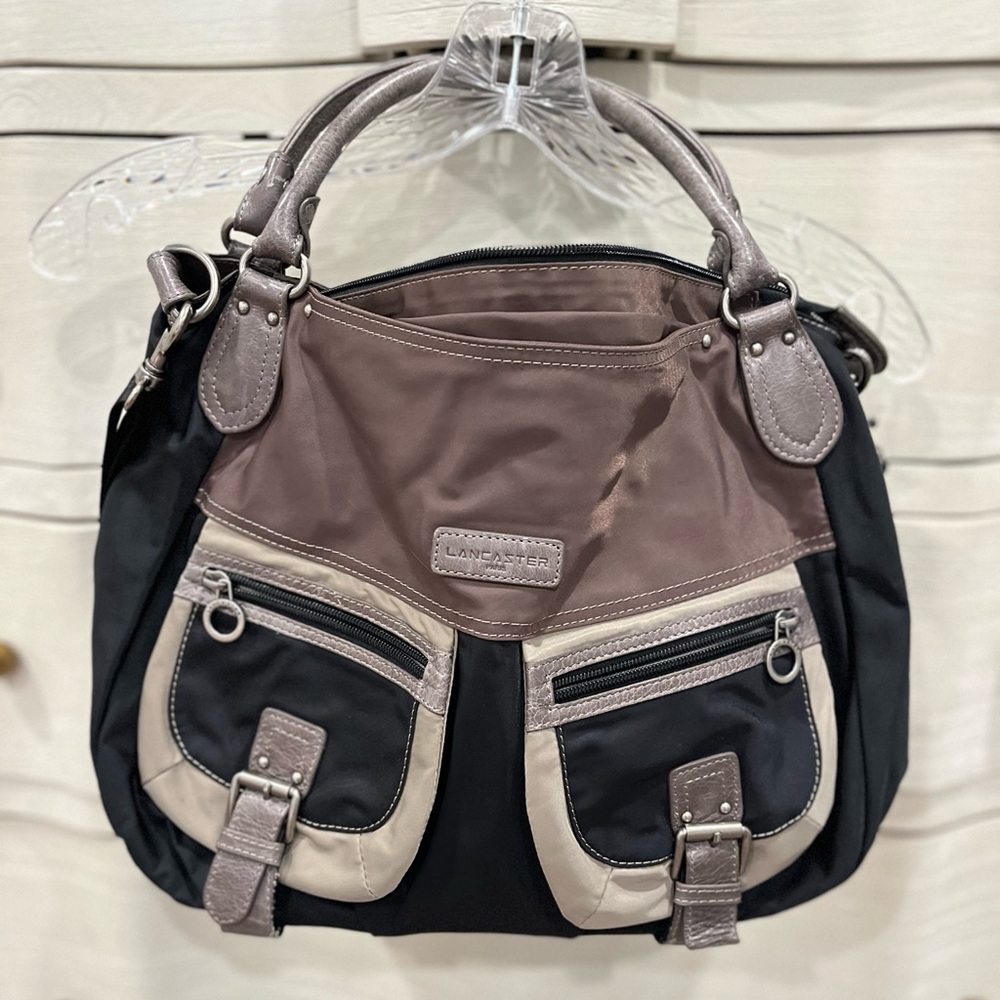 Lancaster Paris Canvas with Leather Purse